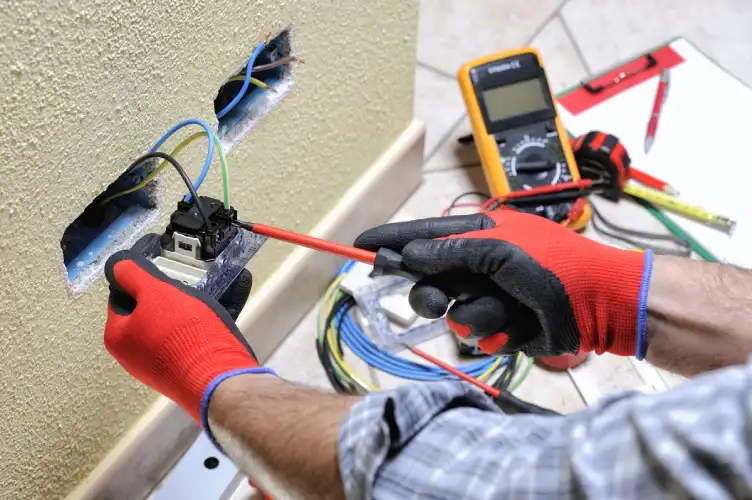 instalación de toma corriente